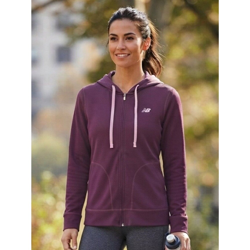 New Balance Purple Lightweight Athletic Zip Up Hoodie Small Activewear